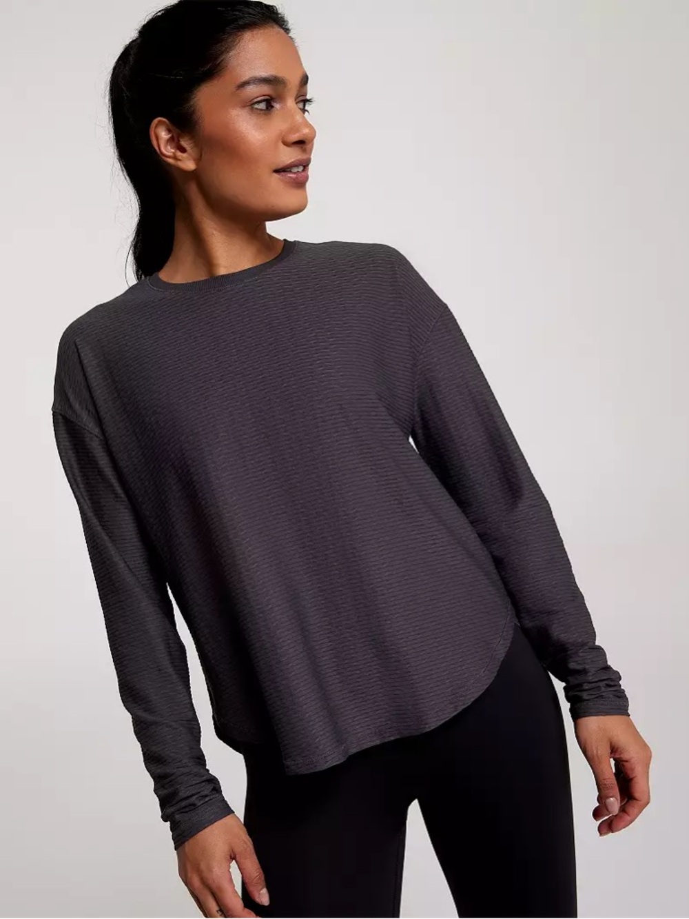 NWT Calia Renew Twisted Mesh
Long Sleeve Tee | Soft Black | Size S